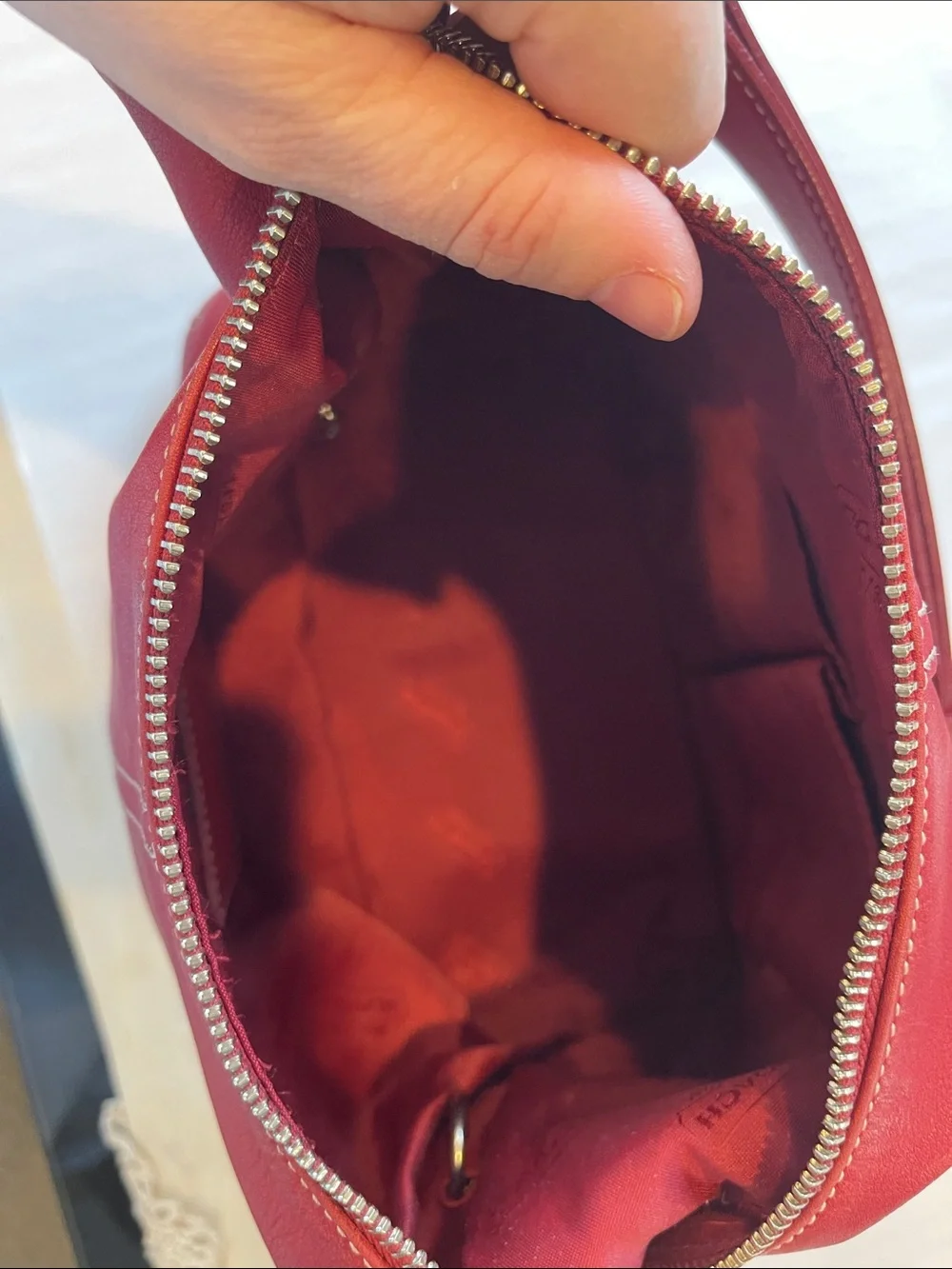 Coach Legacy Red Leather Hobo Shoulder Purse 9566 VTG
